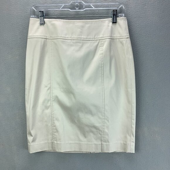 Talbots Pencil Skirt Womens 4P Khaki Lined‎ Back Zip - Picture 1 of 12
